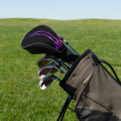 Zwart en Paarse Drakenrook Golfheadcover (Insitu)
