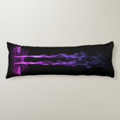 Zwart en Paarse Drakenrook Lichaamskussen (Voorkant)