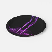 Zwart en Paarse Drakenrook Papieren Bordje (Gekanteld)