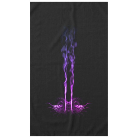 Zwart en Paarse Drakenrook Tafelkleed (Voorkant)