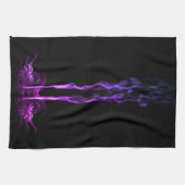 Zwart en Paarse Drakenrook Theedoek (Horizontaal)