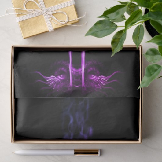 Zwart en Paarse Drakenrook Tissuepapier (Geschenk)