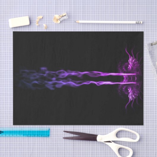 Zwart en Paarse Drakenrook Tissuepapier (Craft)