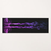 Zwart en Paarse Drakenrook Yogamat (Voorkant (horizontaal))