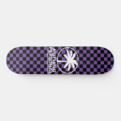 Zwart en paarse geruite skateboard (Horizontaal)