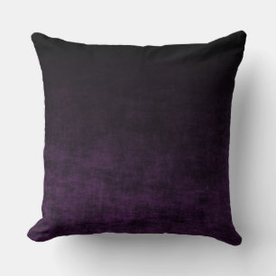 Zwart en Paarse Grunge Ombre Textuur Kussen