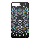 Zwart en Paarse Mandala Abstract Kleurrijk Case-Mate iPhone Case (Achterkant)