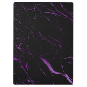 Zwart en Paarse Marmeren Ontwerper Gepersonaliseer Klembord (Achterkant)