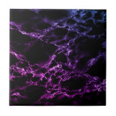 Zwart en Paarse Marmeren Steen Keramische Tegel Tegeltje (Voorkant)