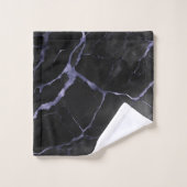 Zwart en Paarse Marmeren Steen Textuur Bad Handdoek (Wasdoekje)