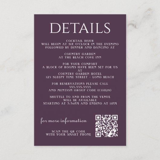 Zwart en Paarse Moody Bloemen Behuizing Kaart (Voorkant)