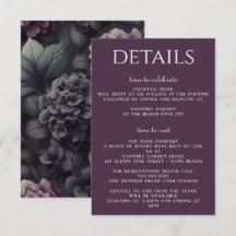 Zwart en Paarse Moody Floral