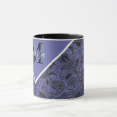 Zwart en paarse paisley mok (Midden)