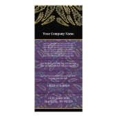 Zwart en Paarse Paisley Swirled Rack Kaart (Voorkant)