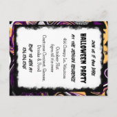 Zwart en Paarse Sugar Skull Halloween Briefkaart (Achterkant)