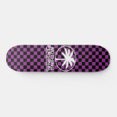 Zwart en paarse verloop geruite skateboard (Horizontaal)