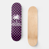 Zwart en paarse verloop geruite skateboard (Voorkant)