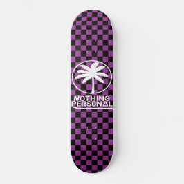 Zwart en paarse verloop geruite skateboard