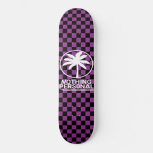 Zwart en paarse verloop geruite skateboard
