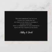 Zwart en paarse wensen goed. Bruiloft invoegen kaa Informatiekaartje (Achterkant)