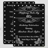 zwart en parels kaart (Voorkant / Achterkant)