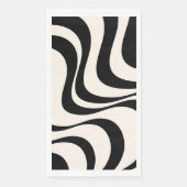 Zwart en pastel modern retro golven ontwerp servet (Voorkant)