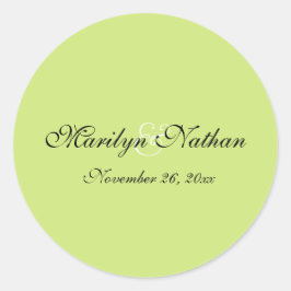 Zwart en peergroen 1,5" ronde Sticker