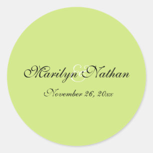 Zwart en peergroen 1,5" ronde Sticker