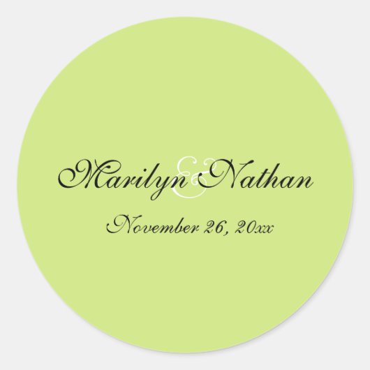 Zwart en peergroen 1,5" ronde Sticker (Voorkant)