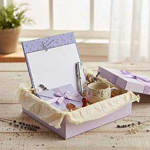 Zwart en Periwinkle muziekstuk gepersonaliseerd Notitieblok