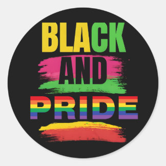 Zwart en pride sticker vel