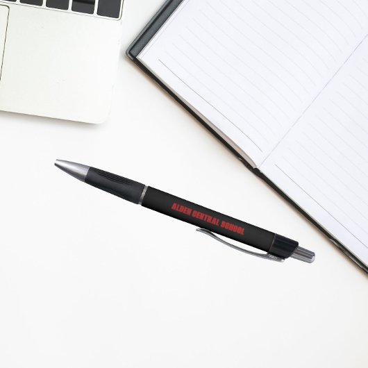 Zwart en rode schoolnaam kleuren pen