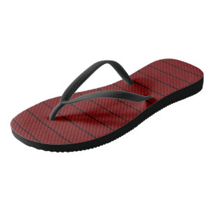 Zwart en rode strepen teenslippers