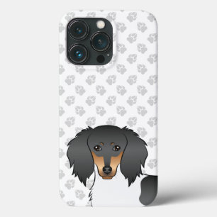 Zwart En Roestkleurige Bont Langharige Dachshond E Case-Mate iPhone Case