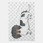 Zwart En Roestkleurige Bont Langharige Dachshond E Theedoek (Verticaal)