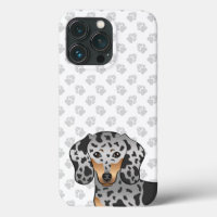 Zwart En Roestkleurige Dapple Kortharige Dachshond