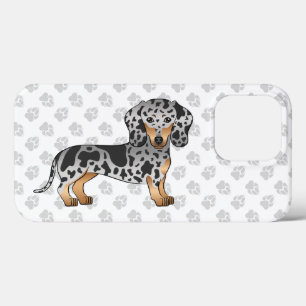 Zwart En Roestkleurige Dapple Kortharige Dachshond Case-Mate iPhone Case