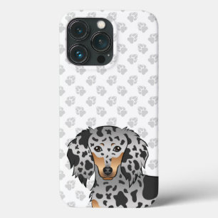 Zwart En Roestkleurige Geklekte Langharige Dachsho Case-Mate iPhone Case