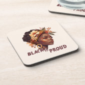 Zwart en rond bier onderzetter (Linkerzijde)