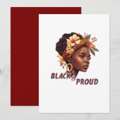 Zwart en rond feestdagenkaart (Voorkant / Achterkant)