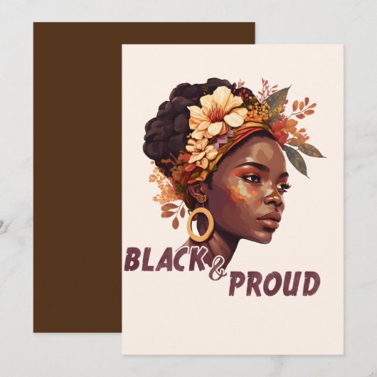 Zwart en rond kaart (Voorkant / Achterkant)