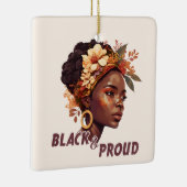 Zwart en rond keramisch ornament (Rechts)