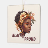 Zwart en rond keramisch ornament (Links)