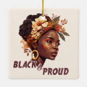 Zwart en rond keramisch ornament (Achterkant)