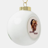 Zwart en rond keramische bal ornament (Links)