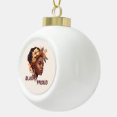 Zwart en rond keramische bal ornament (Rechts)