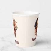 Zwart en rond papieren bekers (Rechts)