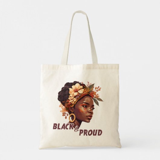 Zwart en rond tote bag (Achterkant)