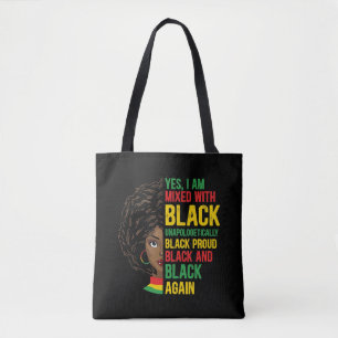 Zwart en rond   Unapologetisch   Zwarte koningin Tote Bag