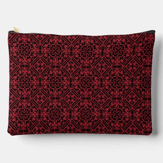 Zwart en rood Abstract geometrisch patroon Etui (Voorkant)